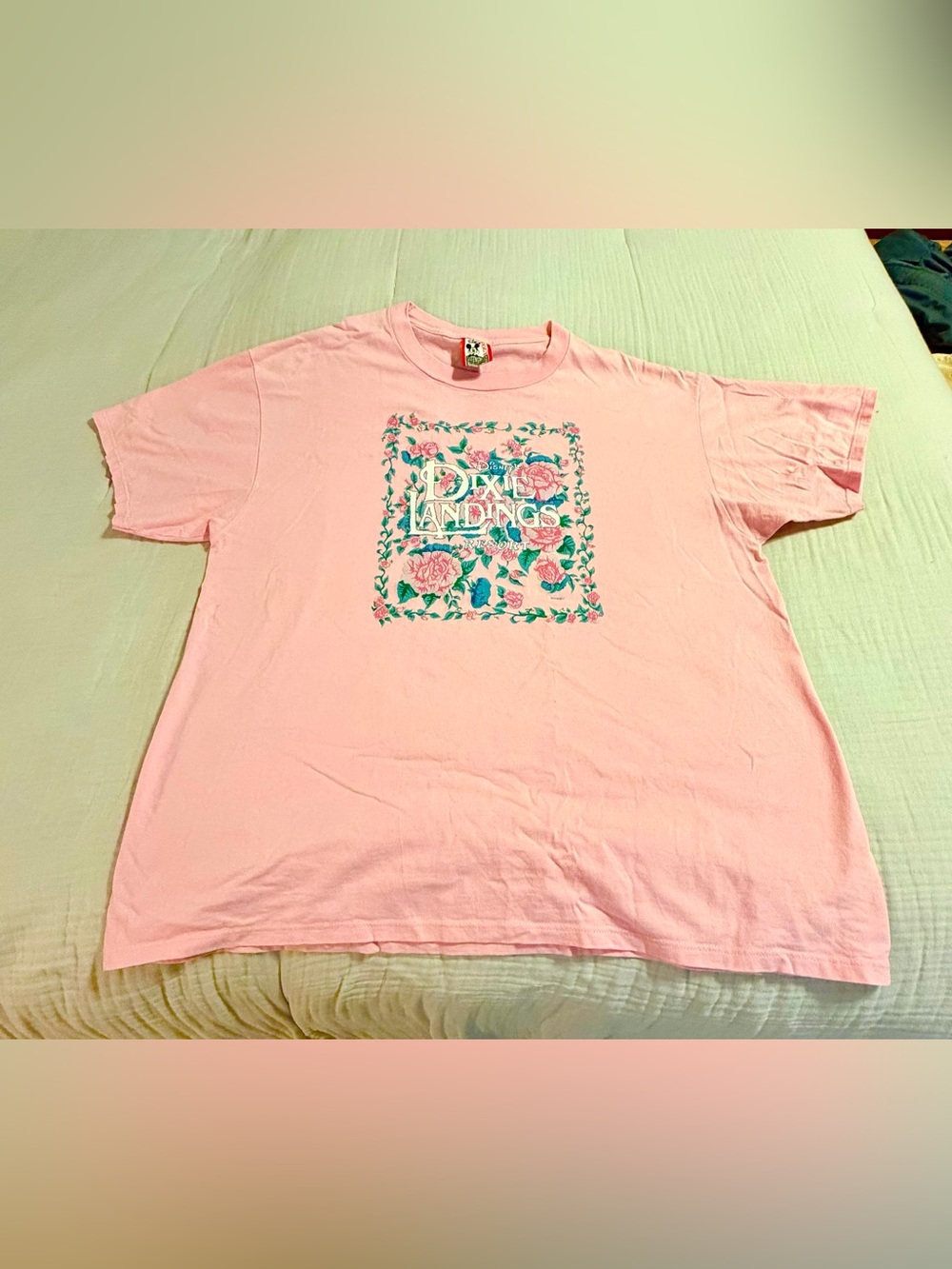 Vintage Disney Dixie Landings Resort Pink Floral Graphic Tee